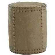 Picture of L9203-00 LEATHER DRUM OTTOMAN