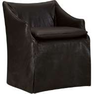 Picture of LS5203-01C LEATHER SLIPCOVERED LOW BACK CAMPAIGN CHAIR