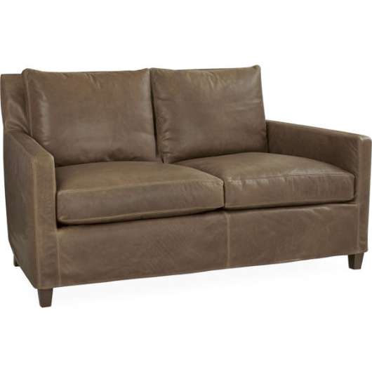 Picture of LS1296-02 LEATHER SLIPCOVERED LOVESEAT