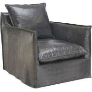 Picture of LS1297-01 LEATHER SLIPCOVERED CHAIR