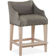 Picture of L5206-51 LEATHER CAMPAIGN COUNTER STOOL