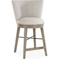 Picture of L4389-52SW LEATHER SWIVEL BAR STOOL